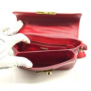 lot 5D image: Prada Red Fuoco Saffiano Lux Leather Mini Crossbody Bag - Authentic $1,400 Retail
