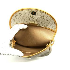 lot 15E image: Christian Dior Brown Honeycomb Pattern PVC x Leather Crossbody  Sling - Authentic $900 Retail