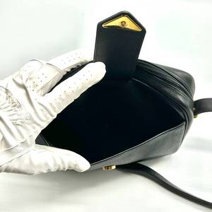lot 20B image: Yves Saint Laurent Black Leather Crossbody Bag - Authentic $1,200 Retail