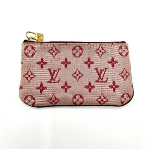 lot 15C image: Louis Vuitton Red Mini Monogram Pochette Cles Coin Purse in Box - Authentic $600 Retail