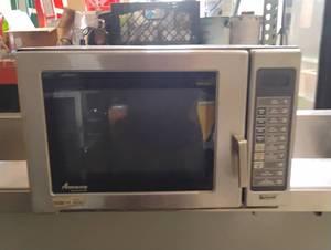 lot 28 image: AMANA COMMERCIAL STAINLESS STEEL MICROWAVE