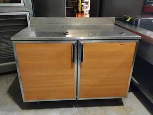 lot 32 image: DUKE COMMERCIAL REFRIGERATOR WITH STAINLESS STEEL WORKTOP
