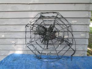 28in Lighted spiderweb with spider ...