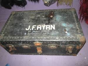 Vintage Military footlocker storage...
