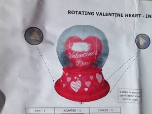 Rotating Valentines Day heart infla...