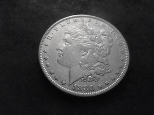 lot 9 image: 1880 O Morgan Silver Dollar