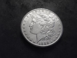 lot 24 image: 1886 S Morgan Silver Dollar