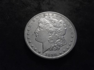 lot 28 image: 1890 CC Morgan Silver Dollar
