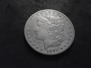 lot 31 image: 1891 CC Morgan Silver Dollar