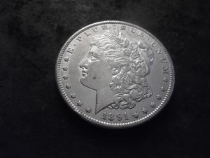 lot 32 image: 1891 S Morgan Silver Dollar