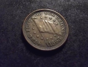 lot 56 image: 1863 Confederate Small Cent DIX