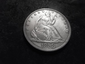 lot 63 image: 1858 O Liberty Seated No Moto Half Dollar