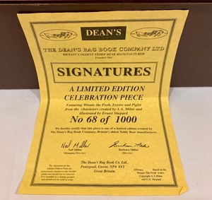 lot 96 image: Deans Brag Book Winnie The Pooh Collection, A Limited Edition Celebration Piece