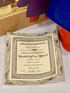 lot 152 image: Vintage Paddington Bear with Suitcase and Contents