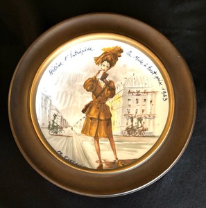 lot 49 image: Two Henri Darceau Limoges Collectable Framed Plates