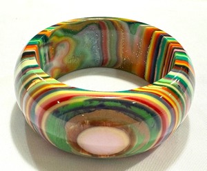 lot 215 image: Multi-Colored Chunky Bangle