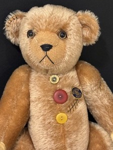 lot 128 image: Knickerbocker Mohair Jointed Teddy Bear, Patches