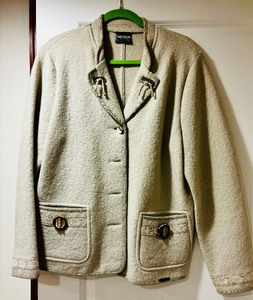 lot 226 image: Two Piece Tan Jacket and Skirt by Geiger Collections