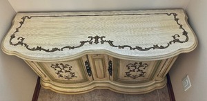 lot 243 image: Vintage Bohemians Antiques Drexel Two Door Credenza French Country Furniture