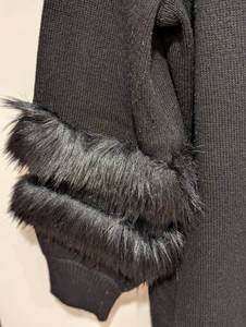 lot 277 image: Chicos Black Faux Fur Sweater