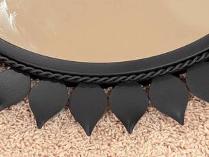 lot 292 image: Safavieh Black Metal Wall Mirror