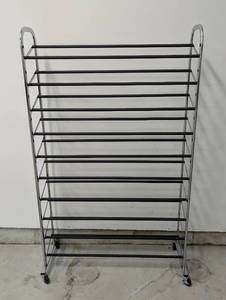 lot 302 image: Rolling Shoe Rack  Organizer