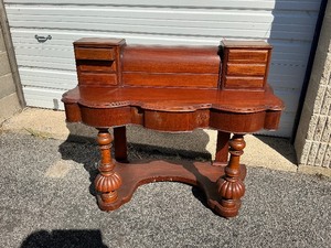 Antique Wood Desk with Hardware