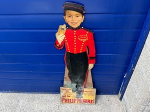 Vintage Philip Morris Johnny Cigarette Cardboard Display