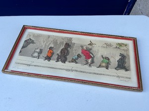 Boris Klein (1893-1985) Dirty Dogs -Framed Signed Print