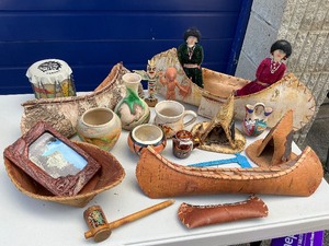 Native American Lot with Canoes