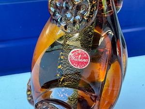 Murano Amber Glass Poodle Dog