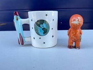 Count Down Blast Off Whistle Mug with Figure