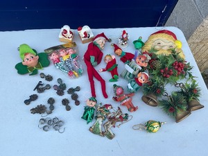 Vintage Christmas Knee Hugger Elf Lot