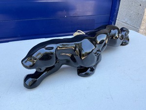 Mid-Century Modern Black Panther TV Lamp