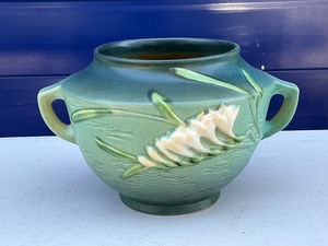 Roseville Freesia Art Pottery Jardiniere Vase