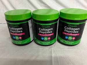 lot 22 image: 3 Containers of Orgain Collagen Peptides