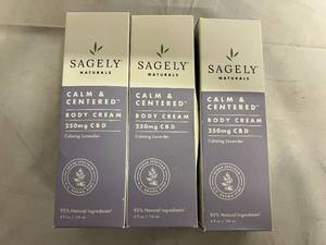 lot 58 image: 3 Bottles of Sagely CBD Body Cream