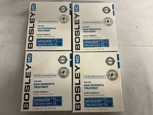 lot 76 image: 4 x 3ct Packs of Bosley Hair Regrowth Treatment
