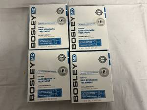 lot 80 image: 4 x 3ct Packs of Bosley Hair Regrowth Treatment