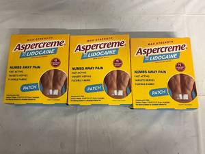 lot 93 image: 3 x 5ct Boxes of Aspercreme Lidocaine Patches