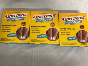 lot 94 image: 3 x 5ct Boxes of Aspercreme Lidocaine Patches