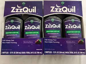 lot 100 image: 2 Twin Packs of ZzzQuil Sleep Aid