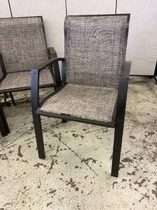 lot 4 image: Lot of 4 Phi Villa Outdoor Patio Dining Chairs 20 Wide Seats 300lb Capacity - In Great Condition - Matches Lot 15