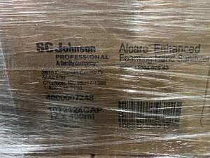 lot 38 image: WOW MSRP $12,000  60 Cases (12 bottles per case) Alcare Enhanced Hand Sanitizer Instant Foaming 72% Alcohol Sanitizer 400ml Pump Bottles