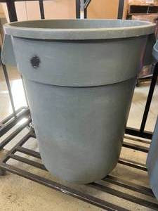 lot 54 image: Lot Of 2 Rubbermaid Commercial Products Brute Garbage Waste Trash Container Bins - In Good Condition