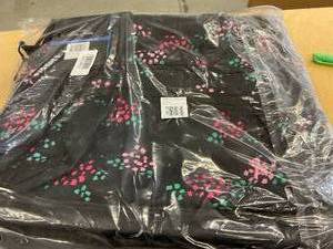 lot 73 image: NEW Nurse Mates NA00342 Confetti Flower Ribbon Pattern Design Ultimate Nursing Bag - Black