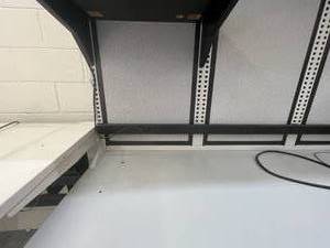 lot 67 image: MSRP $11,000 Eaton&nbspWright Line Techbench Laboratory Workstation #2 - 6 Height Adjustable, MOBILE Locking Wheels With Overhead Light & More- In Great Condition 72X60X30 Desktop 2000lb weight Capacity 