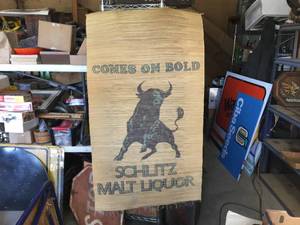 lot 104 image: Schlitz Malt Liquor Bamboo Wall Hanger