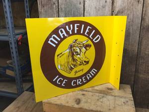 lot 111 image: Mayfield Ice Cream - 2 Sided Metal Sign