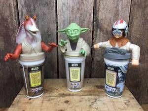 lot 136 image: 3 Star Wars Figural Collector Cups